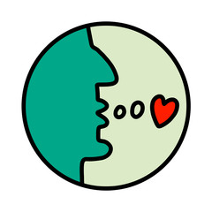 Dialogue logo logotype for psychology psychotherapy consulting speech talking meeting conversation between hand drawn minimalism green and red heart