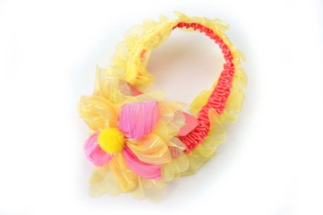 Ornament, bauble, costume jewelry, hairpin on the white isolated background