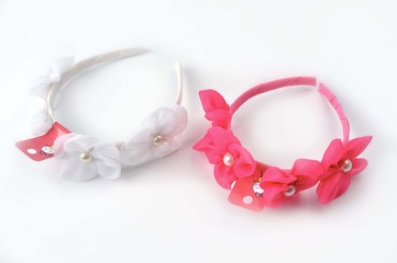 Ornament, bauble, costume jewelry, hairpin on the white isolated background