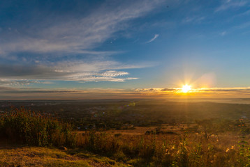 Pretoria, the capitol of South Africa, as viewed from the Klapperkop hill overlooking the city.