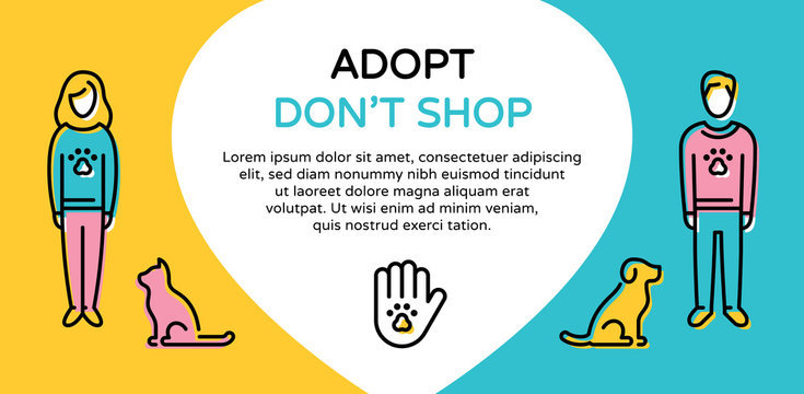 Vector Adopt Don’t Shop Banner Template