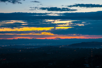 Pretoria, the capitol of South Africa, as viewed from the Klapperkop hill overlooking the city.