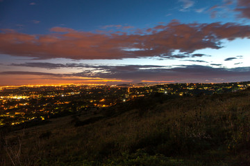 Pretoria, the capitol of South Africa, as viewed from the Klapperkop hill overlooking the city.