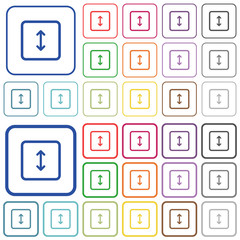 Adjust object height outlined flat color icons