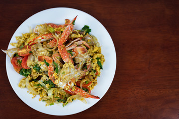Stir Fried Crab with Curry Powder