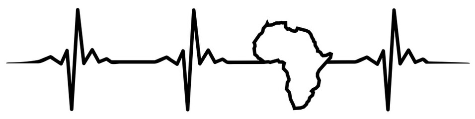africa heartbeat  isoliert  vektor - Afrika Herzschlag © endstern