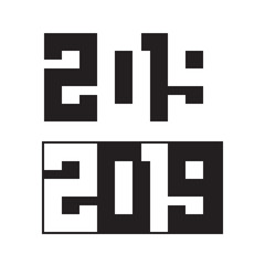 2019 Year geometric signs