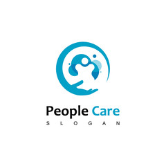 People Care Logo Design Template