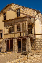 Kolmanskuppe, aslo known as Kolmanskop, a diamond mining ghost town on the Skeleton Coast of Namibia.