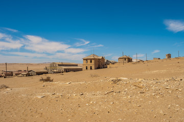 Kolmanskuppe, aslo known as Kolmanskop, a diamond mining ghost town on the Skeleton Coast of Namibia.