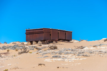 Kolmanskuppe, aslo known as Kolmanskop, a diamond mining ghost town on the Skeleton Coast of Namibia.