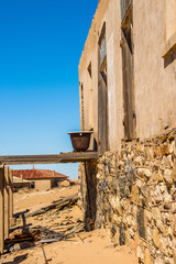 Kolmanskuppe, aslo known as Kolmanskop, a diamond mining ghost town on the Skeleton Coast of Namibia.