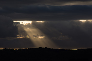 Stormy Sunset Light Clouds