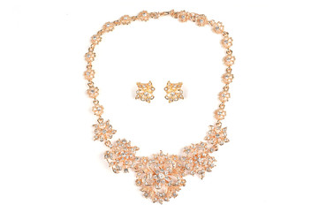 Jewelry pendant on a white isolated background. Jewelery, jewelry