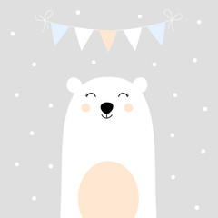 holiday card with bear