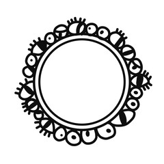 Wreath with different eyes hand drawn for beauty surreal corner project spa body care treatment salloon and face procedures