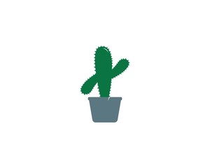 Cactus Icon Logo template vector illustration