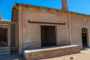 Kolmanskuppe, aslo known as Kolmanskop, a diamond mining ghost town on the Skeleton Coast of Namibia.