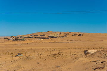Kolmanskuppe, also known as Kolmanskop, a diamond mining ghost town on the Skeleton Coast of Namibia.