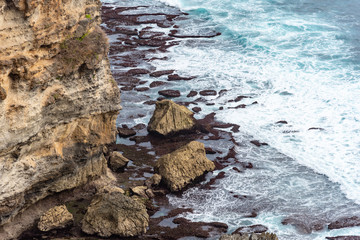 Uluwatu Temple cliff faced rugged coast