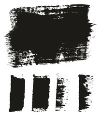 Paint Brush Wide Background & Lines High Detail Abstract Vector Background Mix Set 48