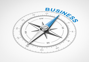 Compass on White Background, Business Concept