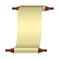 An empty scroll is an unfolded scroll unrolled vertically.