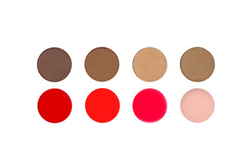 Colored textures painted over white background.