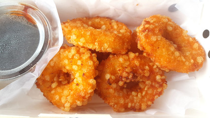 Snack menu Breaded fish fillet In the delivery box