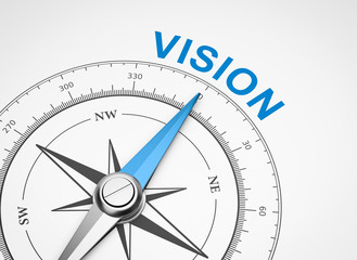 Compass on White Background, Vision Concept © MR