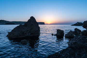 atardecer azul