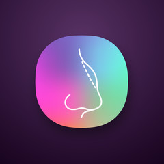 Obraz premium Rhinoplasty app icon