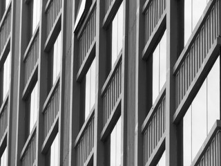 Modern abstract building design with repeating patterns
