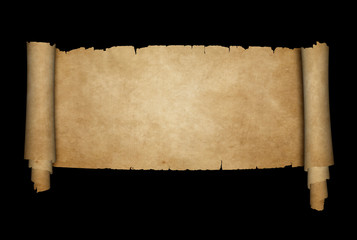 Antique parchment scroll. - obrazy, fototapety, plakaty