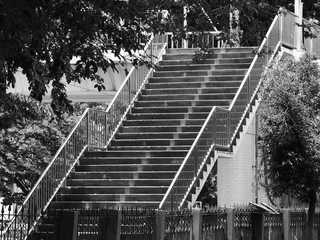 black and white bridge Street thailand