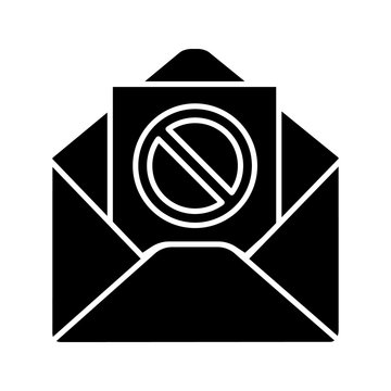 Protest action email notification glyph icon