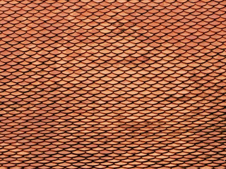 old orange roof tile pattern