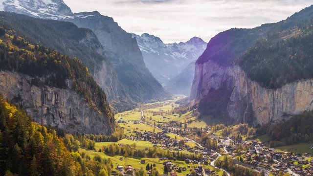 Aerial footage shot during the Autumn in Switzerland from a village located in the Swiss mountains. Filmed with the DJI Inspire 2 drone in 5.2k RAW and downscaled to 4k.