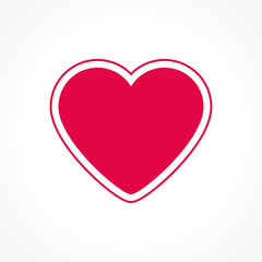 coeur rouge, vecteur