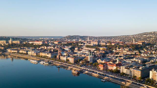 Budapest's morning panorama taken from drone height © slava2271