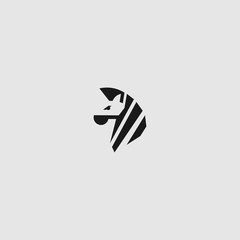 Zebra Animal Silhouette Illustration Vector Logo, Zebra logo design vector template, Creative zebra logo design vector © ade