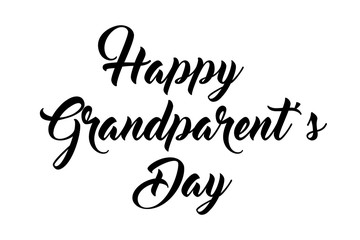 The Best Grandpa, Happy Grandparent's Day Calligraphy on White Background