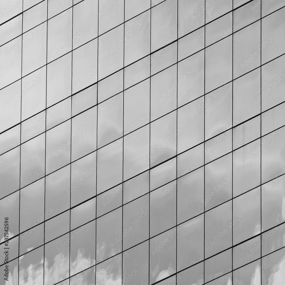 Canvas Prints architectural glass building pattern black and white