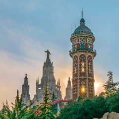 Fototapeta na wymiar Sacred Heart Jesus Temple, Barcelona, Spain