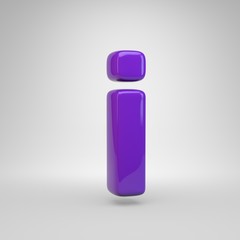 Proton purple color letter I lowercase isolated on white background