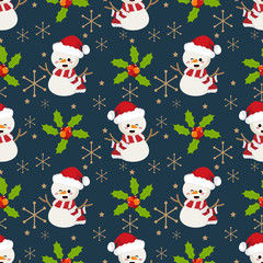 Christmas holiday season seamless pattern.