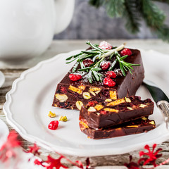 Christmas Chocolate Mosaic Cake