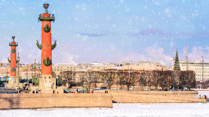 Fototapeta na wymiar Winter view in St. Petersburg