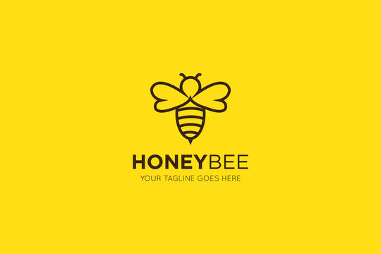bee vector. bee cartoon. bee logo design Template. Vector Illustrator Eps.10