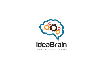 idea brain logo and icon design template
